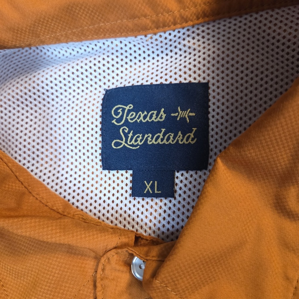 Texas Standard Tejas Guayabera Shirt Mens XL Burnt Orange UT Color Austin Vented - Picture 6 of 14